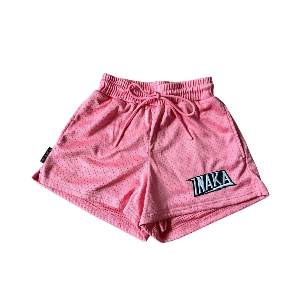 Inaka Power Women's Workout Mesh Shorts Coral Pink Size XS Gym Activewear EUC
